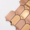 Rose Gold Feather Metal Mosaic Tile