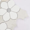 White Beige Floral Marble Mosaic Tile for Elegant Bathroom Walls