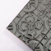 Retro Embossed Black Stainless Steel Metal Mosaic Wall Tile