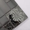 Embossed Floral Black Stainless Steel Mosaic Tile