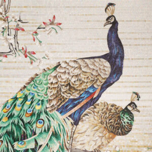 Peacock Handmade Glass Mosaic Mural Tile for Feature Wall