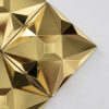 Gold-Faceted-Metal-Tile-Detail Luxury 3D Metal Geometric Gold Wall Tile Stainless Steel Mosaic