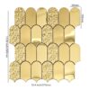 Gold-Ripple-Fan-Metal-Mosaic-Tile-Size Gold Ripple Fan Metal Wall Tile for Glamorous Interior Walls