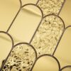 Gold-Ripple-Fan-Metal-Mosaic-Tile-Texture Gold Ripple Fan Metal Wall Tile for Glamorous Interior Walls