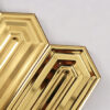 Brushed and Mirror Gold Picket Stainless Steel Mosaic Tile