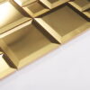 Gold Brushed Stainless Steel Beveled Modular Mosaic Tile