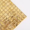 Gold Leaf Glass Square Backsplash Mosaic Tile