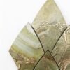 Green-Gold-Feather-Aluminum-Mosaic-Tile-Vein-Detail Green Gold Feather Aluminum Wall Tile