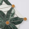 Green and White Marble Floral Tile Bathroom Wall Mosaic