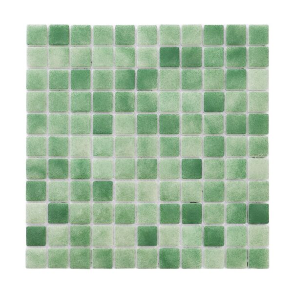 Green Square Recycled Glass Mosaic Backsplash Tile