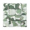 Green Silver Floral Aluminum Mosaic Tile