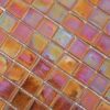 Iridescent-amber-square-glass-mosaic-tile-surface-close-up Iridescent Amber Square Glass Mosaic Wall and Floor Tile