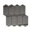 Mirror-Black-Hexagon-Stainless-Steel-Mosaic-Tile-Sheet-Geometric-Layout Mirror Black Hexagon Metal Tile Hotel Lobby Mosaic