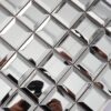 Mirror-silver-stainless-steel-mosaic-surface-texture Mirror Silver Beveled Stainless Steel Square Mosaic Tile