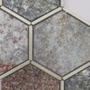 Mixed-Aluminum-Hexagon-Mosaic-Tile-Surface-Detail Grey Brown Aluminum Hexagon Mosaic Tile