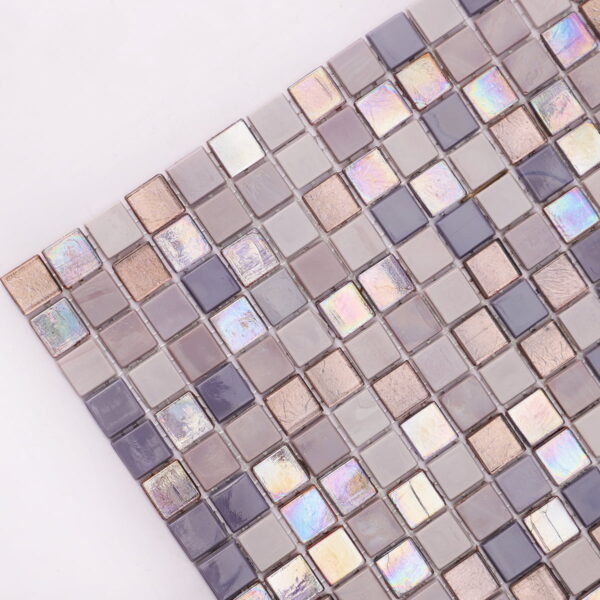 Lavender Purple Glass Mixed Mini Mosaic Tile