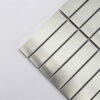 Modern Silver Linear Metal Fireplace Tiles Stainless Steel Shower Wall Mosaic