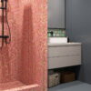 Blush Pink Mixed 24K Gold Foil Glass Mosaic Tiles