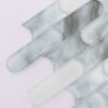 Blue Gray Rounded Linear Tile Mosaic Laundry Rooms, Café Counters and Accent Walls Mosaic