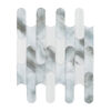 Blue Gray Rounded Linear Tile Mosaic Laundry Rooms, Café Counters and Accent Walls Mosaic