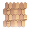 Rose Gold Feather Metal Mosaic Tile