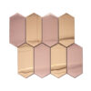 Rose Gold Brushed Mirror Elongated Hexagon Stainless Steel Mosaic Tile
