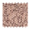Rose Gold Brushed Penny Round Metal Tile: Stainless Steel Concave Flat and Convex Mosaic
