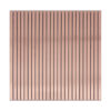 Rose-Gold-Brushed-Stainless-Steel-Ribbed-Tile-Front-View Stainless Steel Ribbed Mosaic Long Shower Accent and Restroom Backsplash Tile