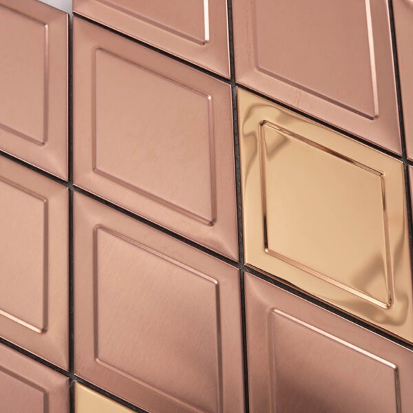 Rose Gold Diamond Stainless Steel Mosaic Tile