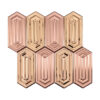 Rose-Gold-Hexagon-Metal-Mosaic-Full-Sheet Rose Gold Elongated Hexagon Mosaic Brushed and Mirror Metallic Tile