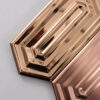 Rose-Gold-Hexagon-Mosaic-Detail Rose Gold Elongated Hexagon Mosaic Brushed and Mirror Metallic Tile