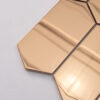 Rose Gold Mirror Stainless Steel Tile Elongated Hexagon Wall Mosaic Design