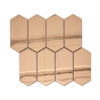 Rose Gold Mirror Stainless Steel Tile Elongated Hexagon Wall Mosaic Design
