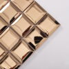 Glossy Rose Gold Square Stainless Steel Mosaic Tile for Modern Interior Walls