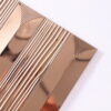 Rose-gold-vertical-striped-metal-mosaic-tile-corner-close-up Rose Gold Stainless Steel Vertical Subway Metal Tile