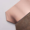 Rose Gold Brushed Stainless Steel Rust Copper Hexagon Wall Tile