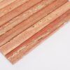 Side-angle-view-of-fluted-Red-Travertine-tile Red Travertine Fluted Vertical Mosaic Tile for Kitchen Backsplash and Interior Feature Walls
