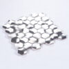 Silver-3D-Hexagon-Mosaic-Thickness-View Silver 3D Hexagonal Stainless Steel Mosaic Kitchen and Bathroom Backsplash Tile