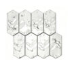 Silver Hexagon Stainless Steel Mosaic Tile for  Feature Walls and Bar Counter
