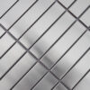 Modern Silver Linear Metal Fireplace Tiles Stainless Steel Shower Wall Mosaic