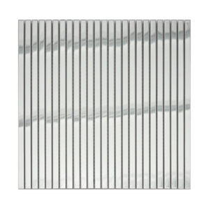 Silver Mirror Metal Pencil Tile Kitchen Backsplash and Shower Accent Mosaic
