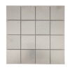 Silver-brushed-square-metal-mosaic-sheet Silver Brushed Square Stainless Steel Metal Mosaic Tile With Subtle Wave Texture