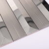 Silver-stainless-steel-tile-edge-detail Silver Stainless Steel Long Subway Mosaic Wall Tile