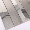 Silver-wall-tile-side-angle-view Silver Stainless Steel Long Subway Mosaic Wall Tile