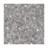 Square-blue-gray-glass-mosaic-tile-with-iridescent-shimmer-and-silver-highlights Deep Gray Mixed Platinum Mini Glass Mosaic Tiles