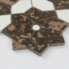 White Brown Marble Flower Mosaic Tile