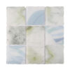 White Green Square Glass Mosaic Tile for Bathroom Walls and Restaurant Feature Walls