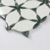 White Green Marble Leaf Mosaic Tile