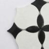 White and Black Floral Marble Mosaic Tile