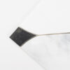 White-marble-mosaic-tile-black-corner-detail Square Wall Mosaic Tile with White Marble and Black Glass Waterjet Design